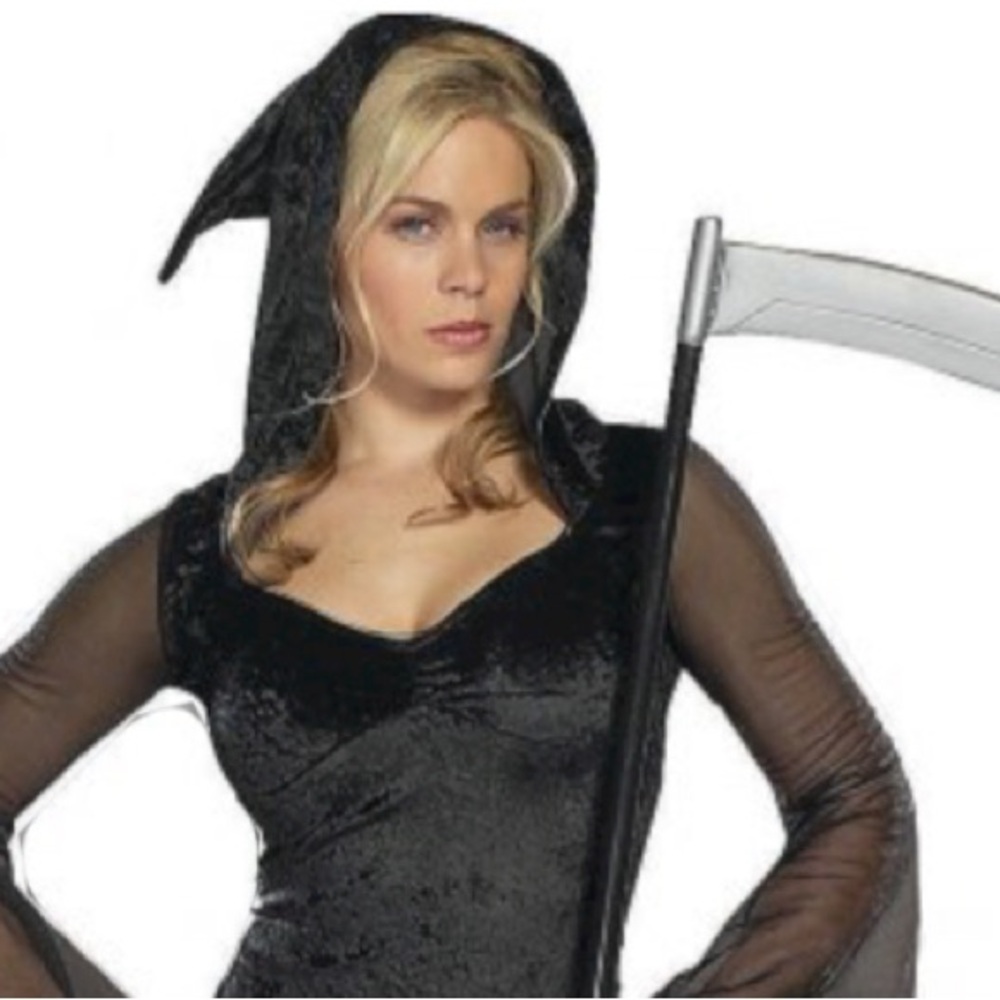 New sexy cropped grim reaper hood.  Satin.  Halloween. Cosplay
